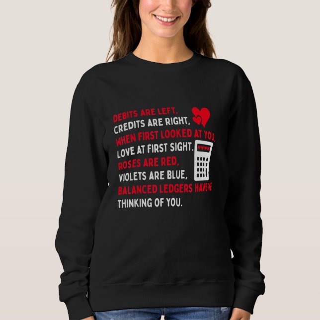 Accounting Accountant Love Husband Wife For Men Wo Sweatshirt (Front)