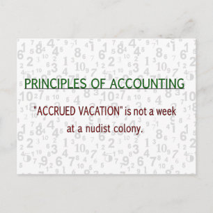 Accounting Accrued Vacation Postcard