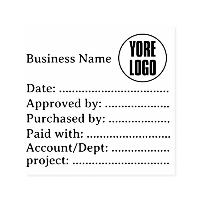 Accounting AP Project Invoice Processing Approval  Self-inking Stamp (Design)