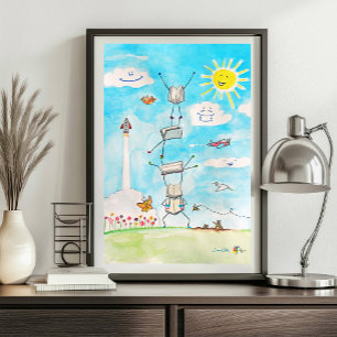 Accounting Art Balance the Books Accountant Poster