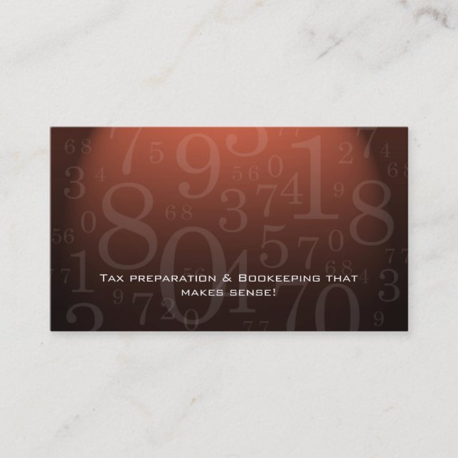 Accounting - Bookkeeping Business Card Copper (Front)