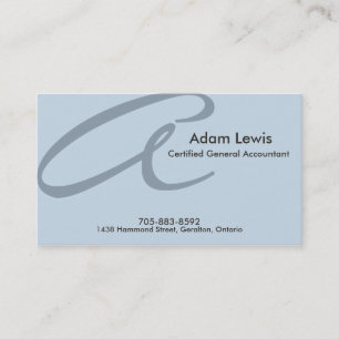 Accounting Business Card - Monogram