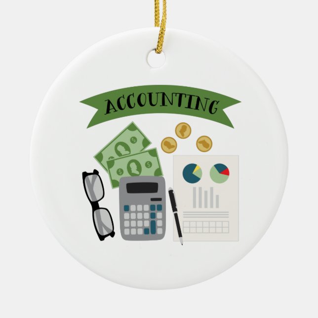 Accounting Ceramic Ornament (Front)