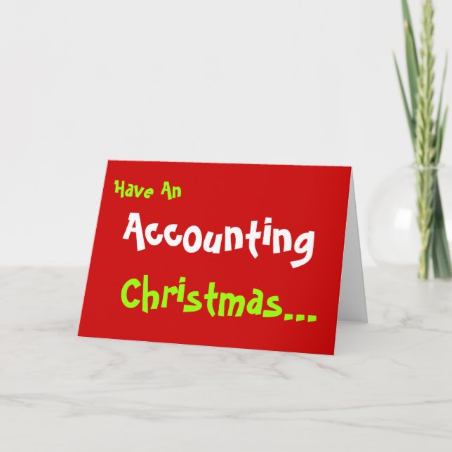 Accounting Christmas Personalised Accountant card (Front)