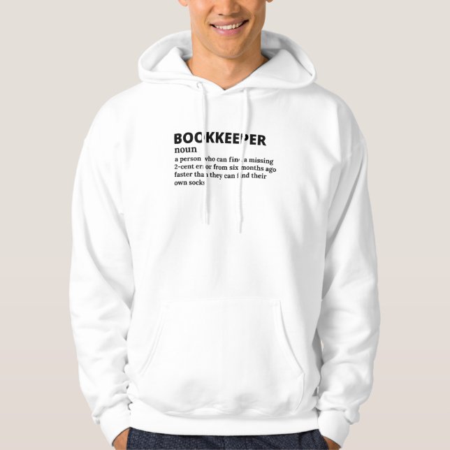 Accounting Clerk Funny Definition Hoodie (Front)