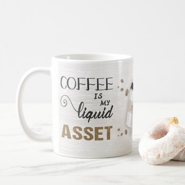 Accounting Coffee Liquid Asset Mug (With Donut)
