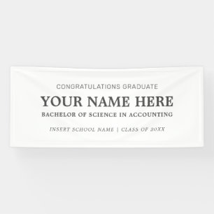 Accounting College Class of 20XX Graduation Banner