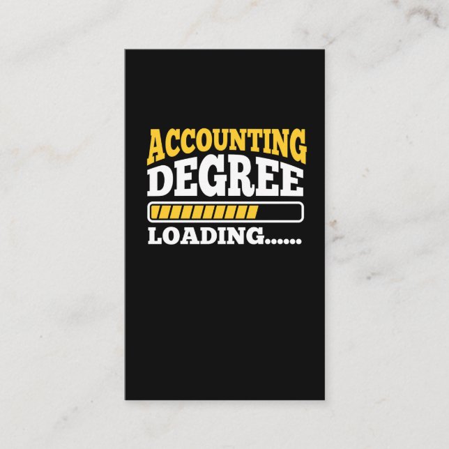 Accounting Degree Loading Graduate Accountant Business Card (Front)