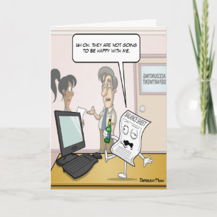Accounting Drunk Balance Sheet Punny Birthday Card