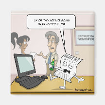 Accounting Drunk Balance Sheet Punny Square Magnet