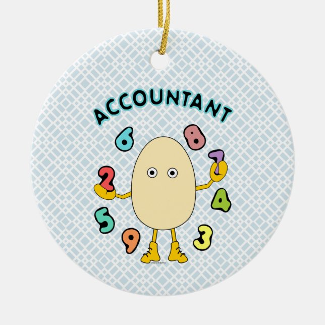 Accounting Egghead Ceramic Ornament (Front)