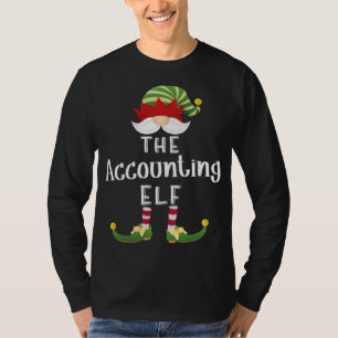 Accounting Elf Christmas Funny Pajama Party T-Shirt