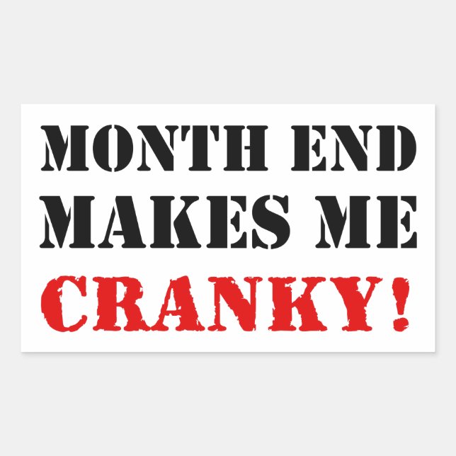 Accounting & Finance Month End Approval Stamp Rectangular Sticker (Front)