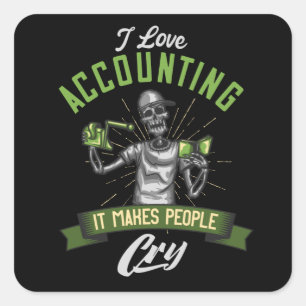 Accounting Funny Saying Accountant Gift Square Sticker