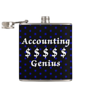 Accounting Genius Hip Flask