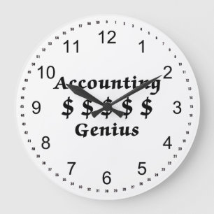 Accounting Genius Large Clock