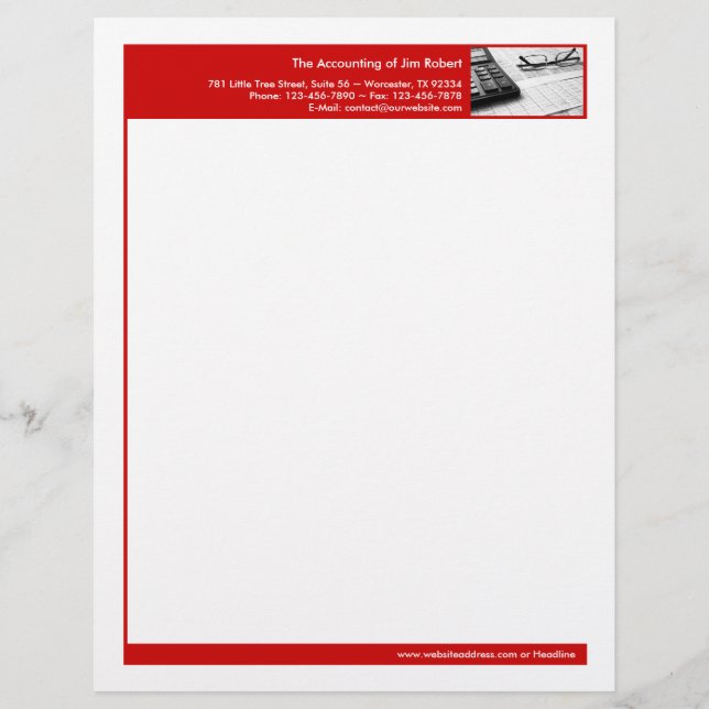 Accounting Letterhead Design (Front)