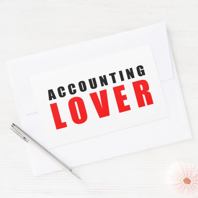 Accounting lover rectangular sticker (Envelope)