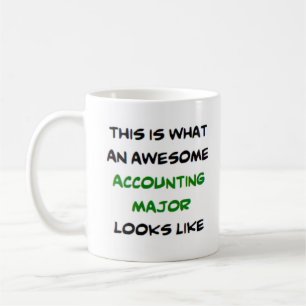 accounting major, awesome coffee mug