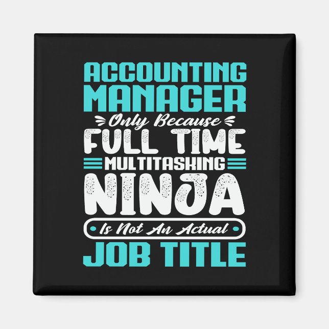 Accounting Manager Job Title Professional Skills Magnet (Front)