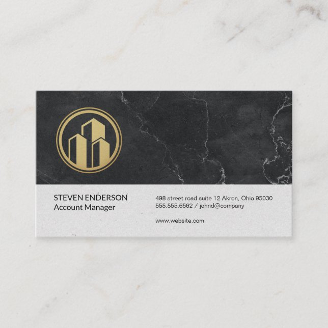 Accounting | Money Management | Corporate Building Business Card (Front)
