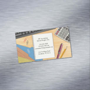 Accounting Office Magnetic Business Card