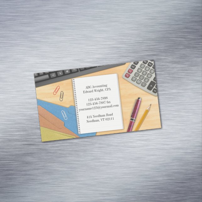 Accounting Office Magnetic Business Card (In Situ)