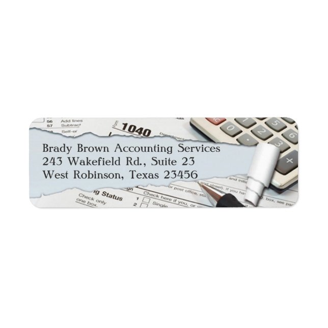 Accounting Return Address Label (Front)