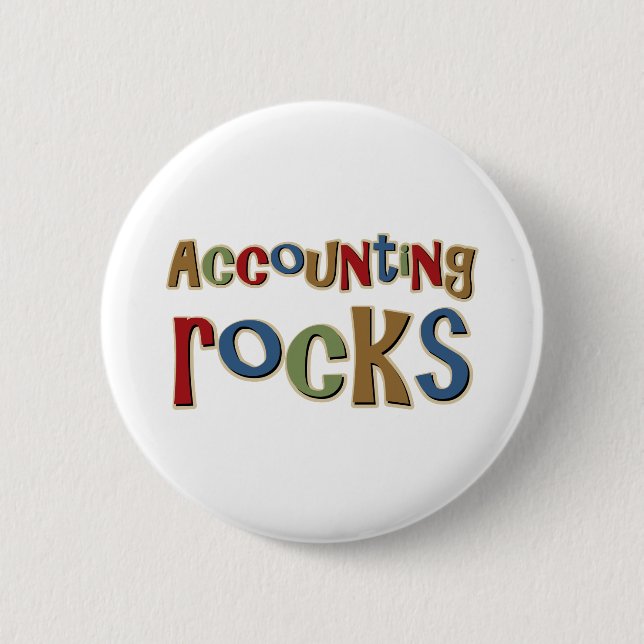 Accounting Rocks 6 Cm Round Badge (Front)