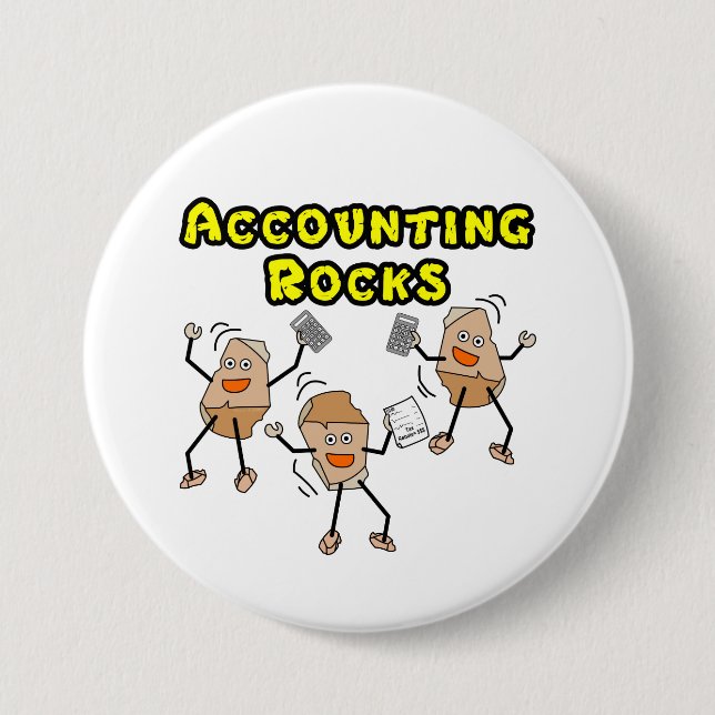 Accounting Rocks 7.5 Cm Round Badge (Front)