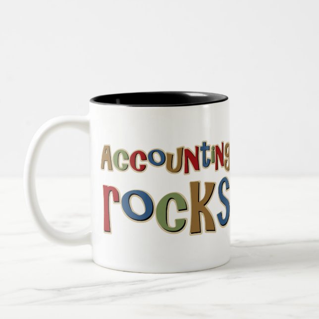 Accounting Rocks Two-Tone Coffee Mug (Left)
