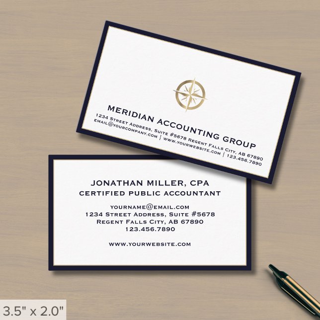 Accounting Tax Advisor Simple Professional Business Card (Creator Uploaded)