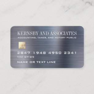 Accounting Tax Notary Credit Card Business Card