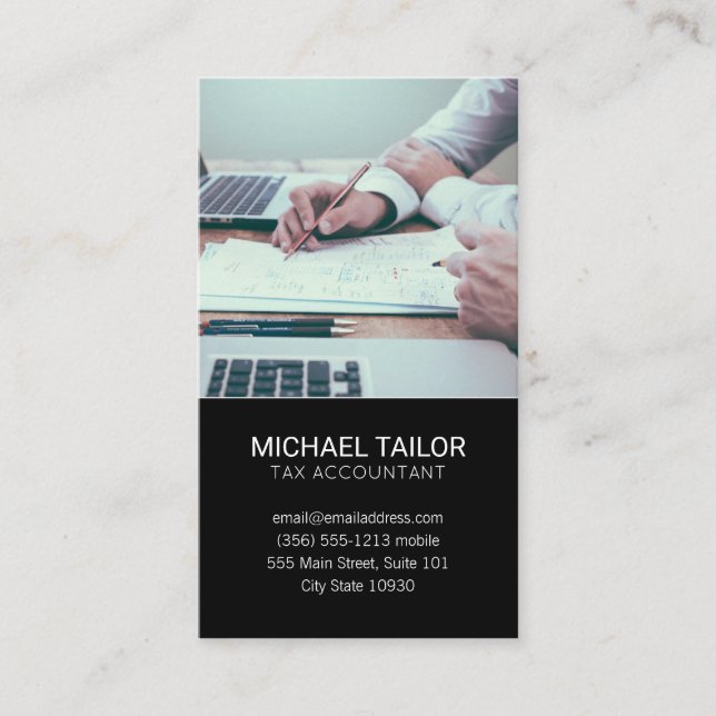 Accounting | Tax Prep Business Card (Front)