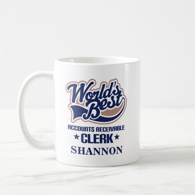 Accounts Receivable Clerk Personalised Mug Gift (Left)