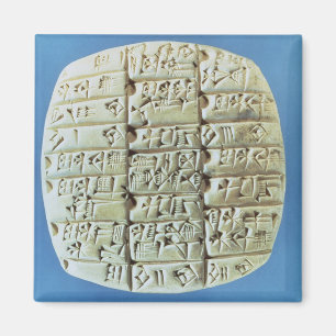Accounts Table with cuneiform script, c.2400 BC (t Magnet