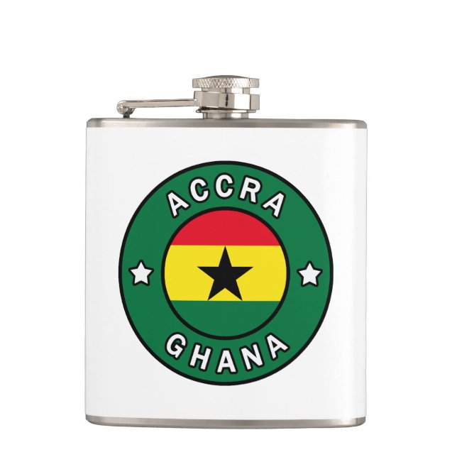 Accra Ghana Hip Flask (Front)