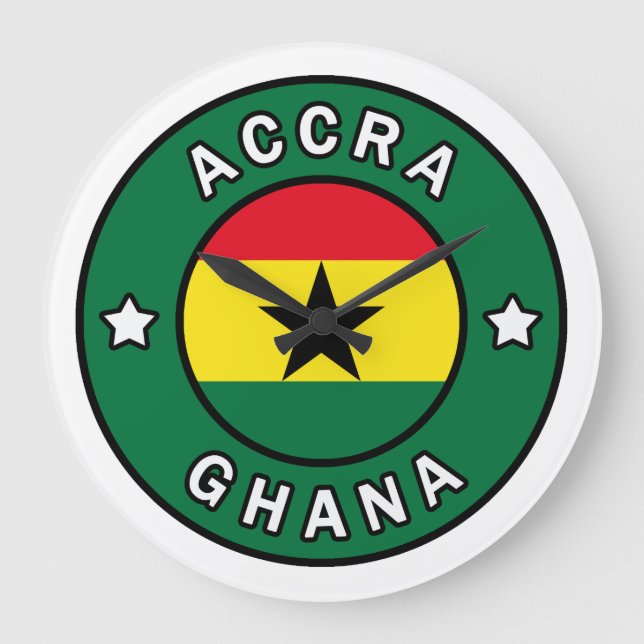 Accra Ghana Large Clock (Front)