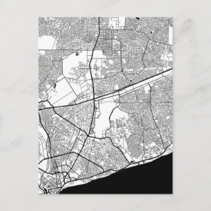 Accra Ghana Map Postcard