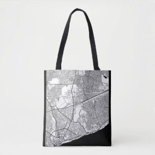 Accra Ghana Map Tote Bag