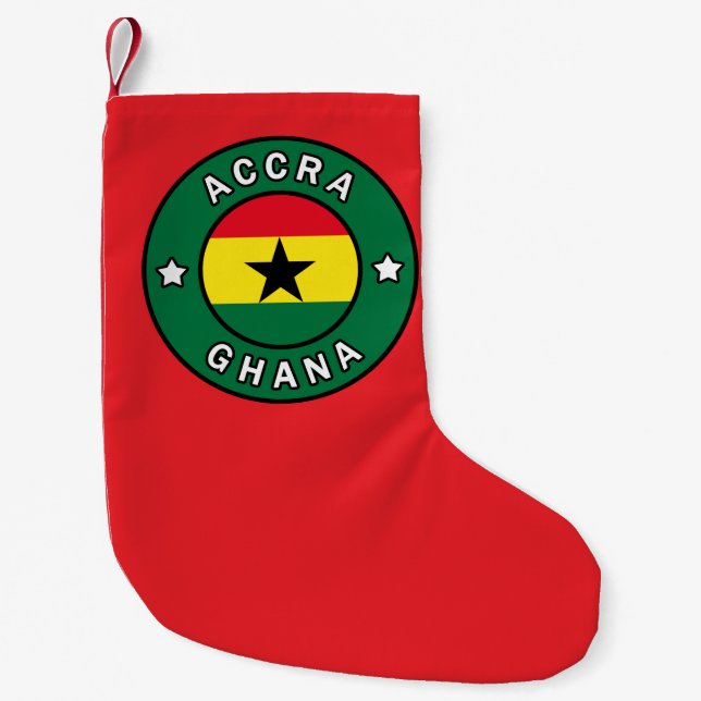 Accra Ghana Small Christmas Stocking (Front)