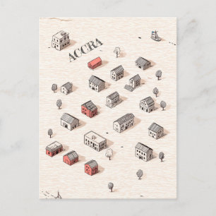 Accra Ghana Travel Postcard