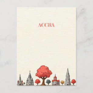 Accra Ghana Travel Postcard