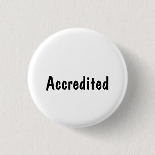 Accredited 3 Cm Round Badge