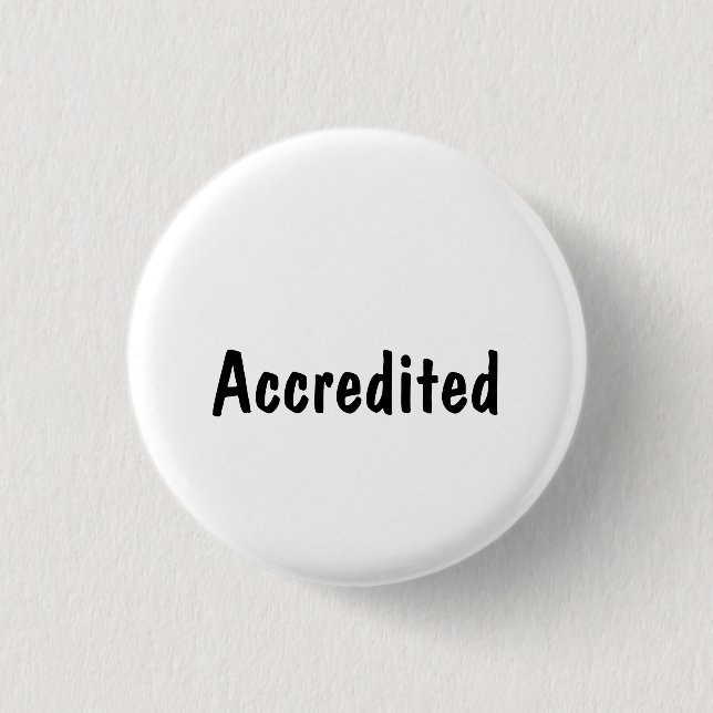 Accredited 3 Cm Round Badge (Front)