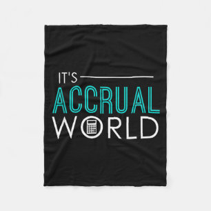 Accrual world funny accounting & accountant cp fleece blanket