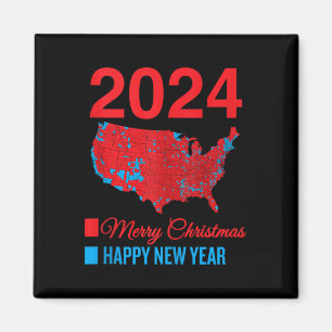 Accurate Election Map Merry Christmas Happy New Ye Magnet