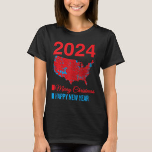 Accurate Election Map Merry Christmas Happy New Ye T-Shirt