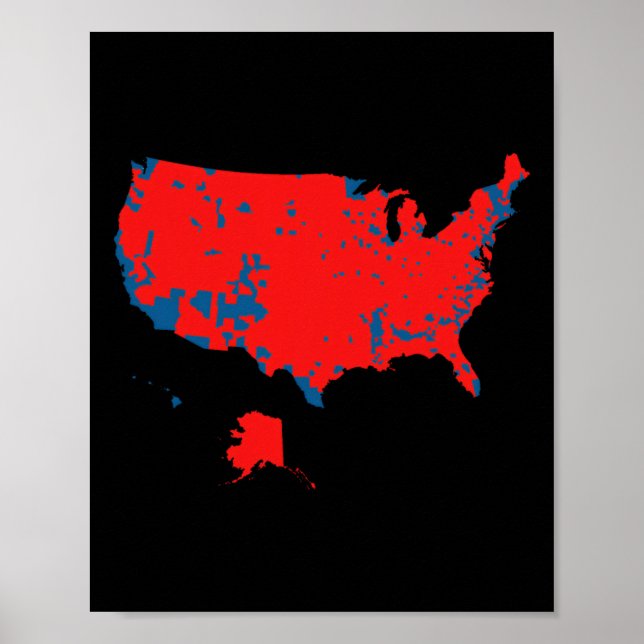 Accurate Map Of 2024 Election Results  Poster (Front)