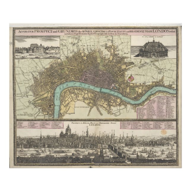 ACCURATE SURVEY AND LAYOUT OF LONDON PHOTO PRINT (Front)